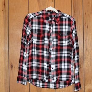 Red and White Plaid Hurley Shirt